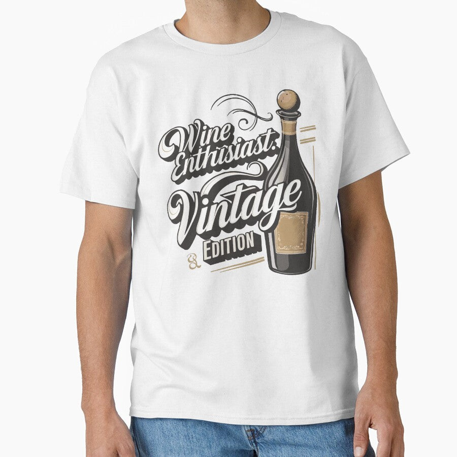 Wine Enthusiast. Vintage Edition by WineandWear Unisex T-shirt, Sweatshirt, Hoodie, Long Sleeve Tee - T-Shirt, Sweatshirt, Hoodie
