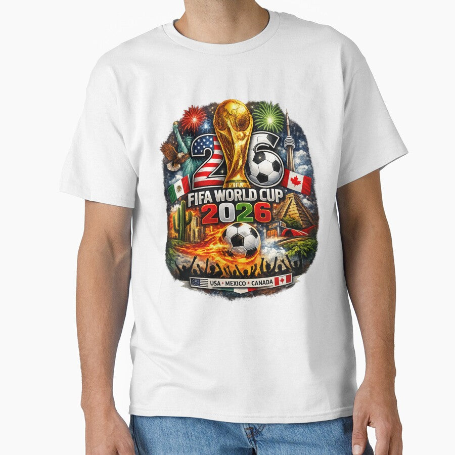North America Football Fan Art 2026 | USA Mexico Canada by ArhaanFashions Unisex T-shirt, Sweatshirt, Hoodie, Long Sleeve Tee - T-Shirt, Sweatshirt, Hoodie