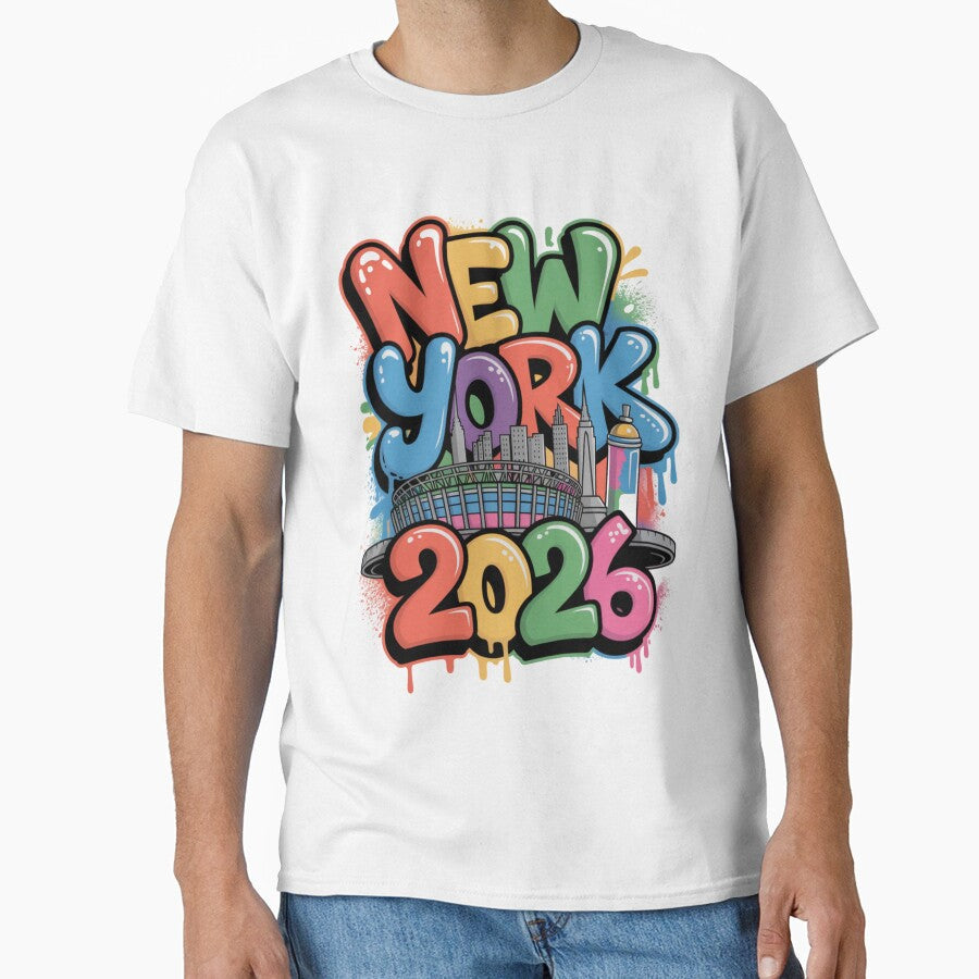 New York 2026 MetLife Stadium Skyline T-Shirt V6 by DarylWelsh2024 Unisex T-shirt, Sweatshirt, Hoodie, Long Sleeve Tee - T-Shirt, Sweatshirt, Hoodie