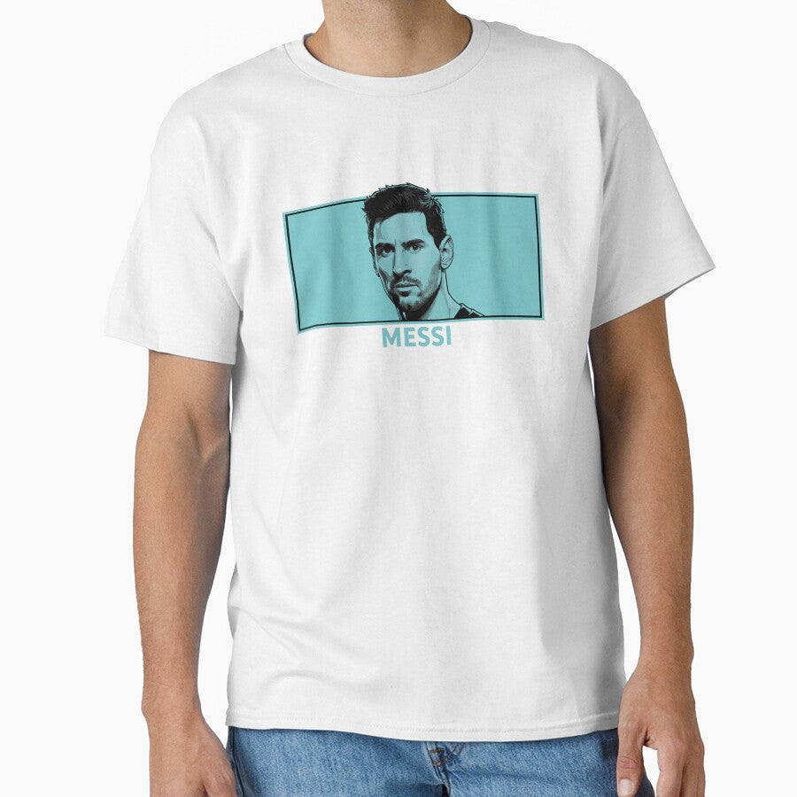 Messi Portrait - The Legend of Football by Andruzito Unisex T-shirt, Sweatshirt, Hoodie, Long Sleeve Tee - T-Shirt, Sweatshirt, Hoodie