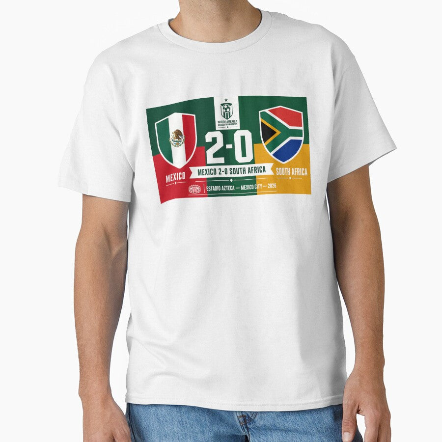 Mexico vs South Africa Soccer Match 2026 Soccer Tournament by BrickByDream Unisex T-shirt, Sweatshirt, Hoodie, Long Sleeve Tee - T-Shirt, Sweatshirt, Hoodie
