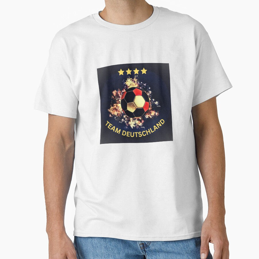 German national football team with 4 stars by livingyourway Unisex T-shirt, Sweatshirt, Hoodie, Long Sleeve Tee - T-Shirt, Sweatshirt, Hoodie