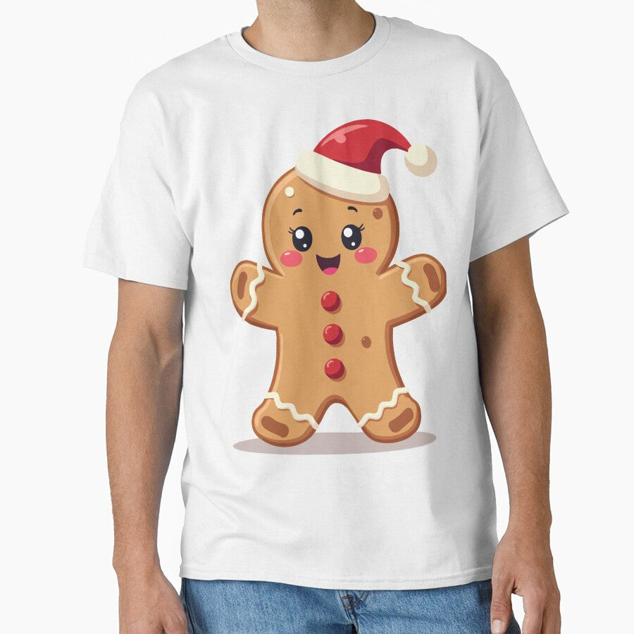 Kawaii Christmas Cookie - Sweet Gingerbread Cartoon Style by Hans-Design Unisex T-shirt, Sweatshirt, Hoodie, Long Sleeve Tee - T-Shirt, Sweatshirt, Hoodie