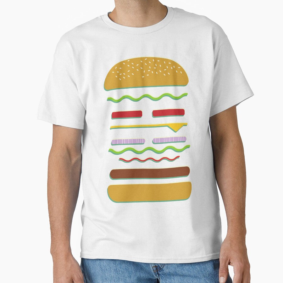 Deconstructed Burger by VirtualFaries Unisex T-shirt, Sweatshirt, Hoodie, Long Sleeve Tee - T-Shirt, Sweatshirt, Hoodie