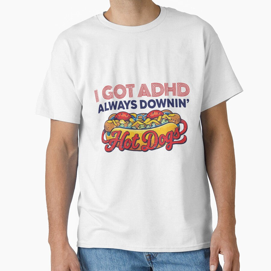 Always Downin Hot Dogs Funny Vintage Food Lover Retro Cartoon Design by kiralynstration Unisex T-shirt, Sweatshirt, Hoodie, Long Sleeve Tee - T-Shirt, Sweatshirt, Hoodie