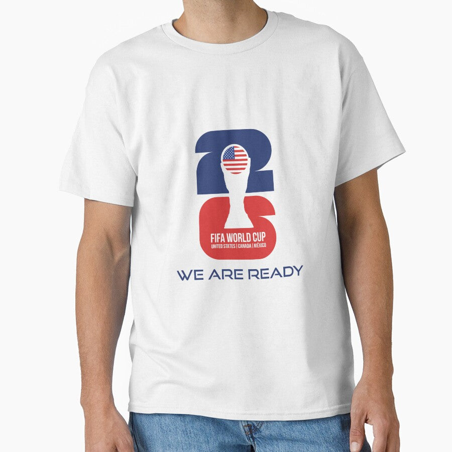 USA World Cup 2026 We Are Ready Trophy Sticker by topprinting Unisex T-shirt, Sweatshirt, Hoodie, Long Sleeve Tee - T-Shirt, Sweatshirt, Hoodie