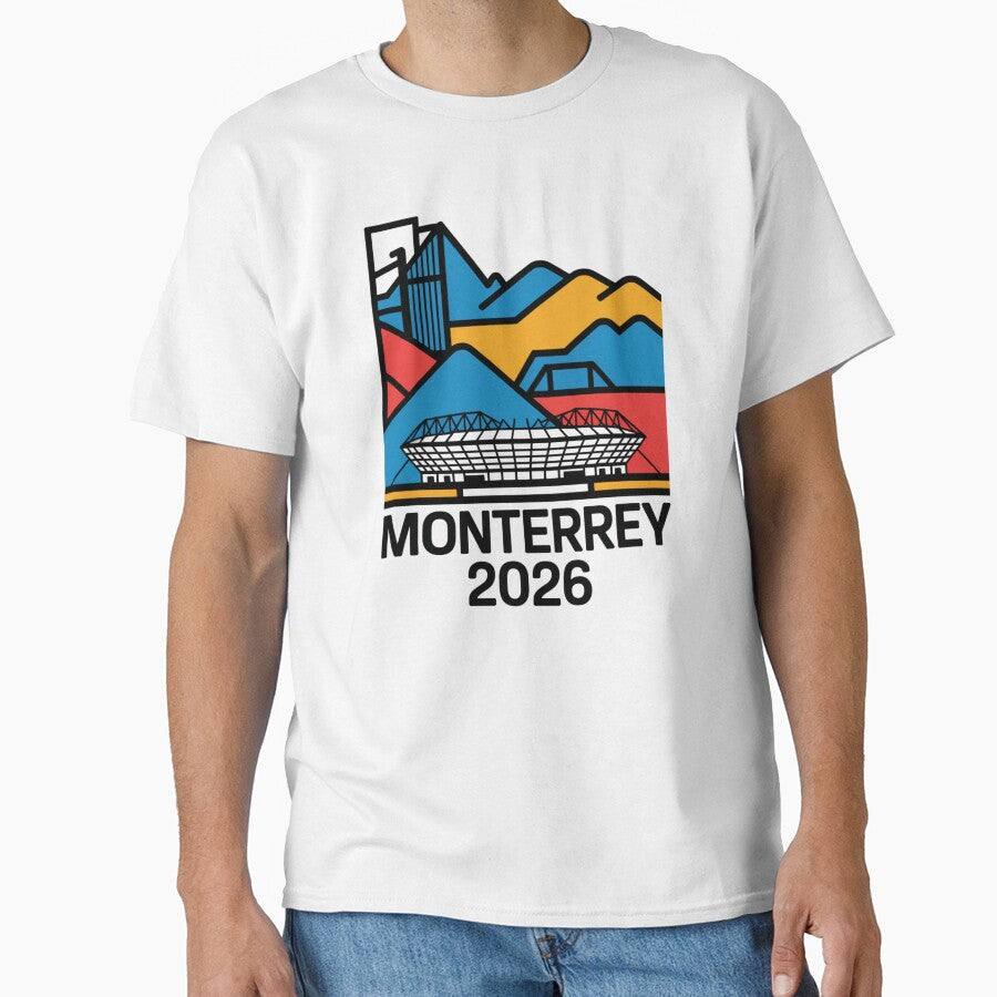 Monterrey 2026 Cerro de la Silla Mountain T-Shirt V6 by DarylWelsh2024 Unisex T-shirt, Sweatshirt, Hoodie, Long Sleeve Tee - T-Shirt, Sweatshirt, Hoodie