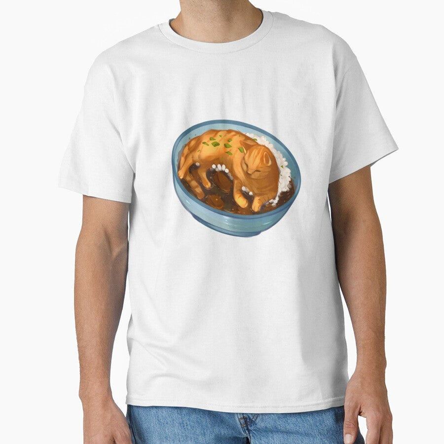 Cat Katsu Curry by GalaxyChicken Unisex T-shirt, Sweatshirt, Hoodie, Long Sleeve Tee - T-Shirt, Sweatshirt, Hoodie