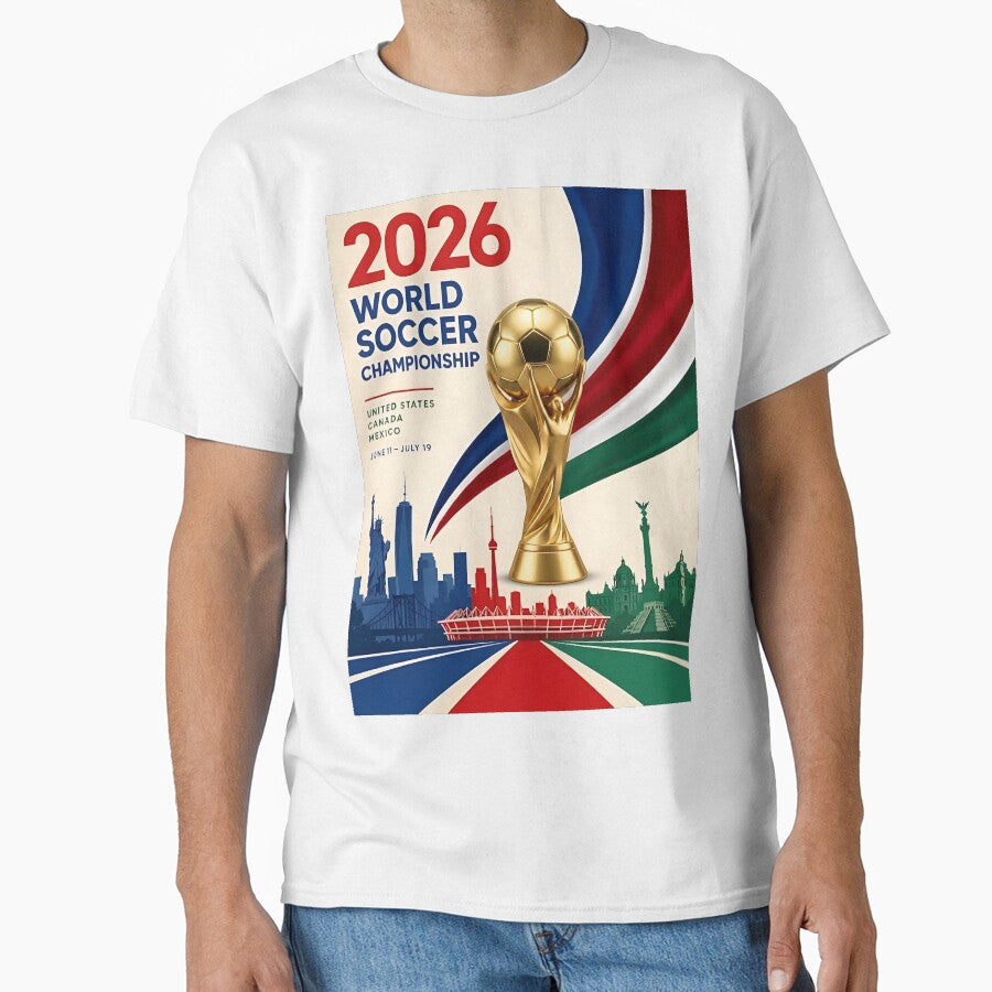 World Soccer Championship 2026 North America by Abeshinobi Unisex T-shirt, Sweatshirt, Hoodie, Long Sleeve Tee - T-Shirt, Sweatshirt, Hoodie