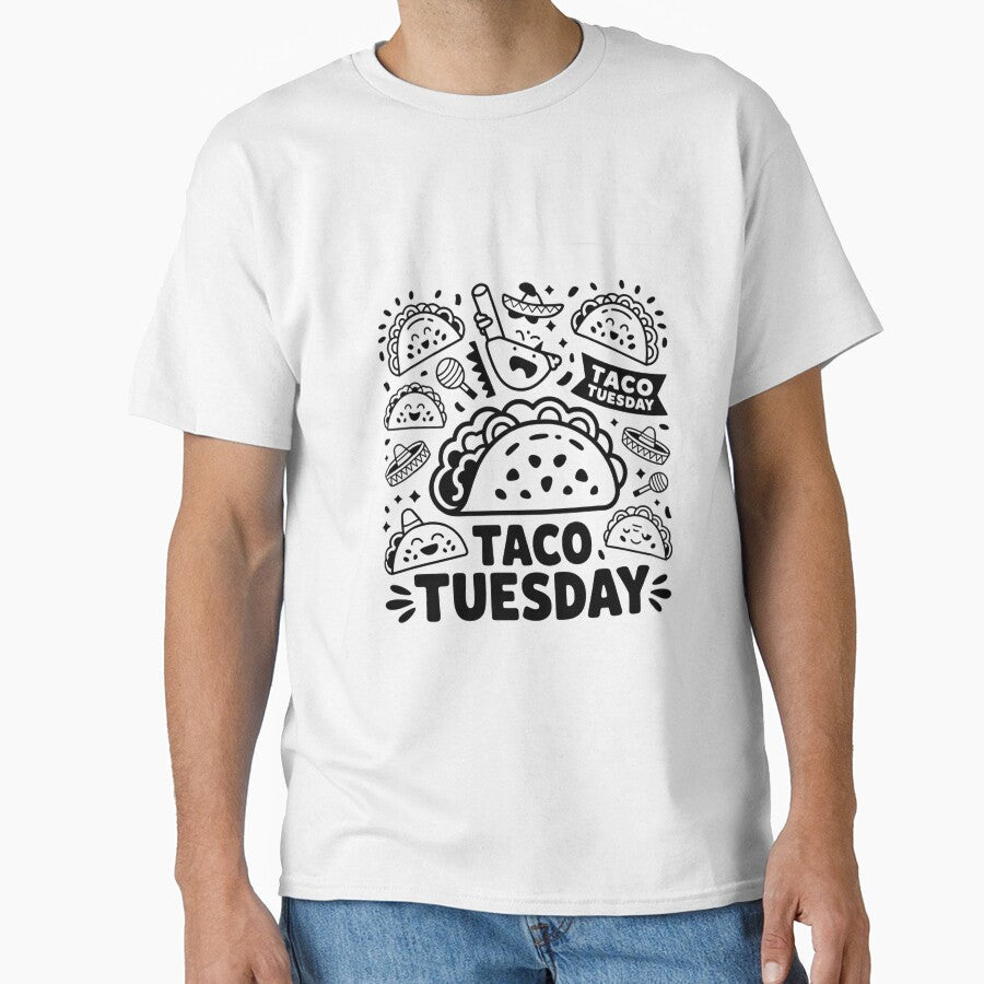 Taco Tuesday Enthusiast - Mexican Food Fan by Reichcorp Unisex T-shirt, Sweatshirt, Hoodie, Long Sleeve Tee - T-Shirt, Sweatshirt, Hoodie