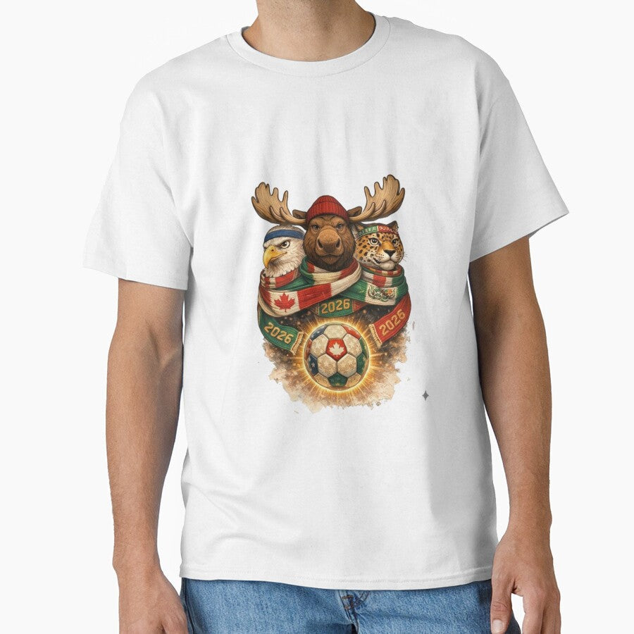 United North America 2026 - Three Nations Soccer Caricature. by RDcollections Unisex T-shirt, Sweatshirt, Hoodie, Long Sleeve Tee - T-Shirt, Sweatshirt, Hoodie