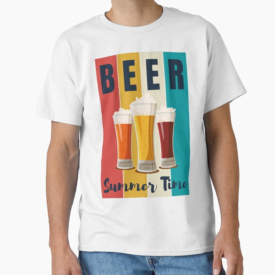 Summer Time is Beer Time by DesignedToATee Unisex T-shirt, Sweatshirt, Hoodie, Long Sleeve Tee - T-Shirt, Sweatshirt, Hoodie