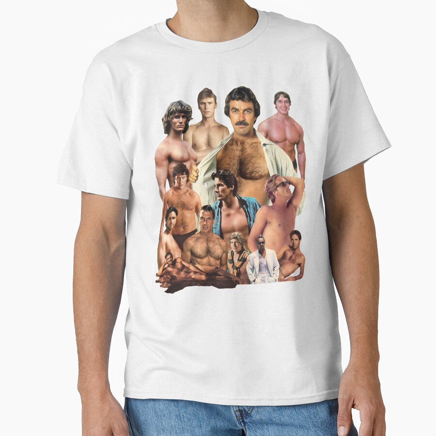 Vintage Hunks of the 80s by ourkid Unisex T-shirt, Sweatshirt, Hoodie, Long Sleeve Tee - T-Shirt, Sweatshirt, Hoodie