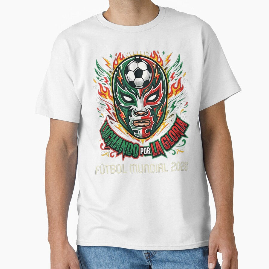 Luchador Soccer Spirit 2026 Mexico Heritage by rygenr8 Unisex T-shirt, Sweatshirt, Hoodie, Long Sleeve Tee - T-Shirt, Sweatshirt, Hoodie
