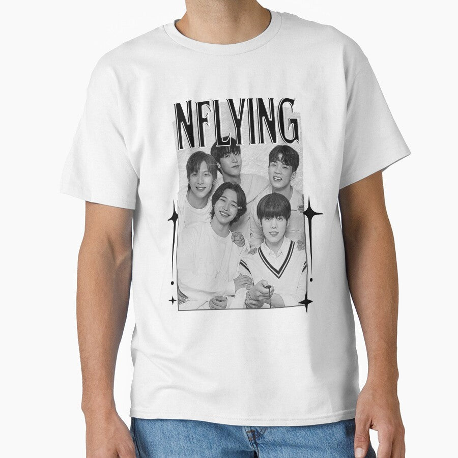 N.Flying Inspired Korean Rock Band Art Kpop Boy group K-music south korean Boy group Scrapbook Collage Cozy Y2K Vintage Design by HELL0WBELLO - T-Shirt, Sweatshirt, Hoodie