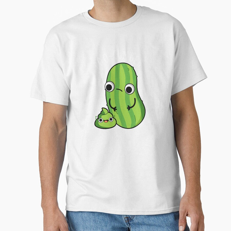 Poo-cumber Funny Cucumber Pun (Dark BG) by punnybone Unisex T-shirt, Sweatshirt, Hoodie, Long Sleeve Tee - T-Shirt, Sweatshirt, Hoodie