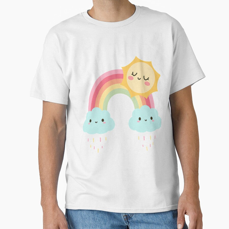 kawaii creative cartoon rainbow by trendingshop97 Unisex T-shirt, Sweatshirt, Hoodie, Long Sleeve Tee - T-Shirt, Sweatshirt, Hoodie
