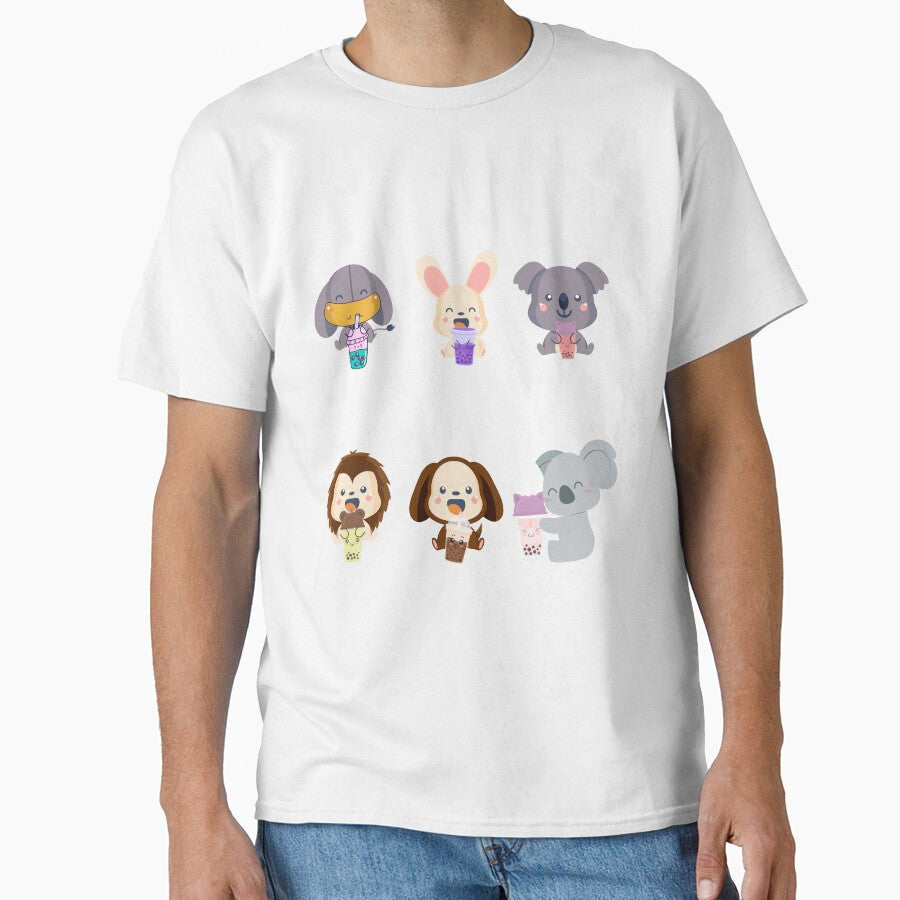 Kawaii Animal Boba Tea cute elephant rabbit koala monkey lion by 0umStore Unisex T-shirt, Sweatshirt, Hoodie, Long Sleeve Tee - T-Shirt, Sweatshirt, Hoodie