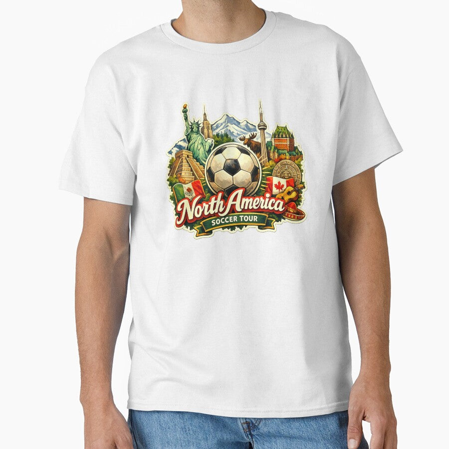 North America Soccer Tour by Modefissi Unisex T-shirt, Sweatshirt, Hoodie, Long Sleeve Tee - T-Shirt, Sweatshirt, Hoodie