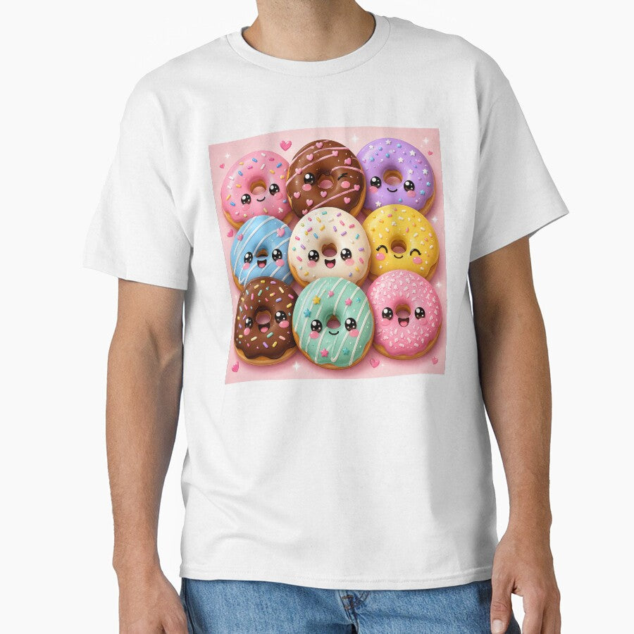 Donut kawaii by therbear Unisex T-shirt, Sweatshirt, Hoodie, Long Sleeve Tee - T-Shirt, Sweatshirt, Hoodie