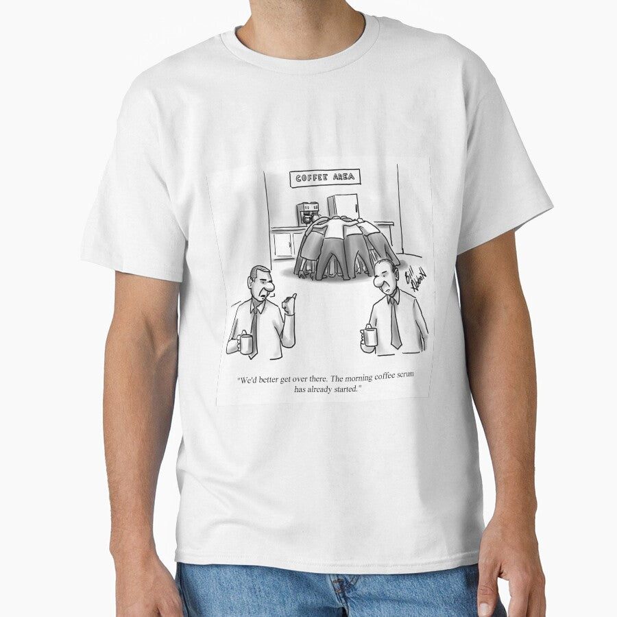 Classic Office Coffee Scrum Cartoon by abbottoons Unisex T-shirt, Sweatshirt, Hoodie, Long Sleeve Tee - T-Shirt, Sweatshirt, Hoodie