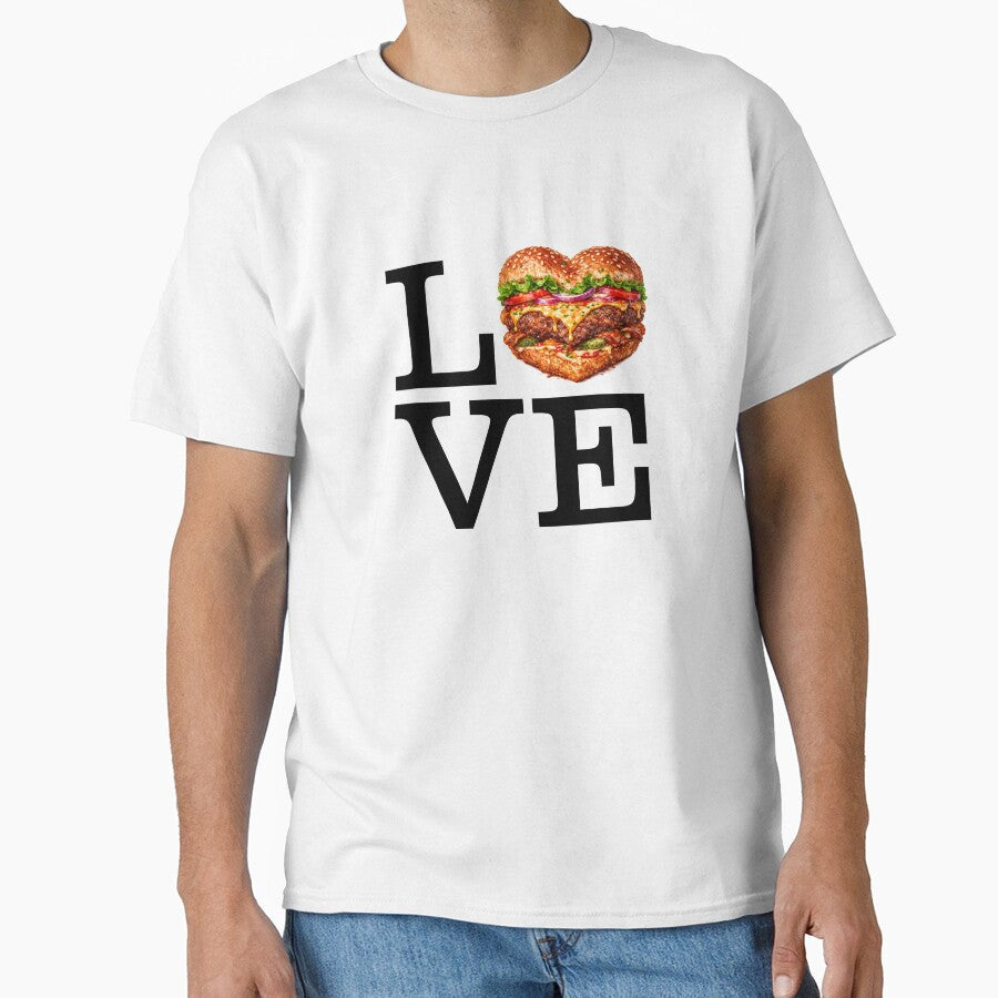 For the Love of Burgers by Hello Bee Bee Unisex T-shirt, Sweatshirt, Hoodie, Long Sleeve Tee - T-Shirt, Sweatshirt, Hoodie