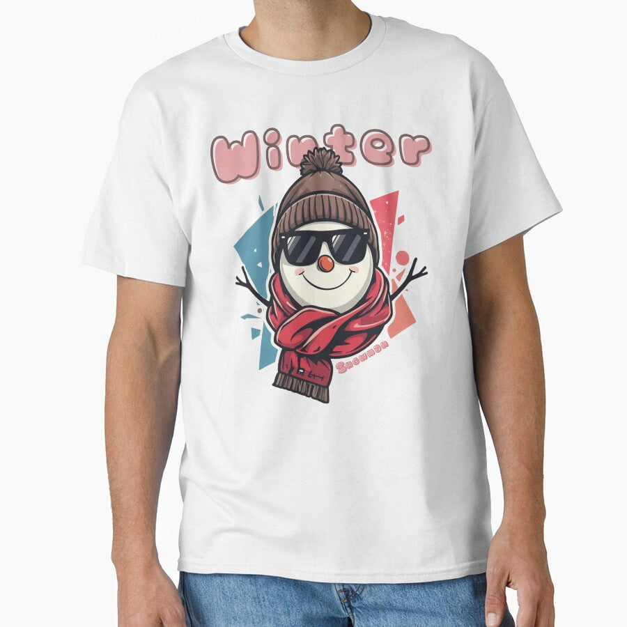 Frosty Urban Vibes Snowman by Mosaic by M Unisex T-shirt, Sweatshirt, Hoodie, Long Sleeve Tee - T-Shirt, Sweatshirt, Hoodie