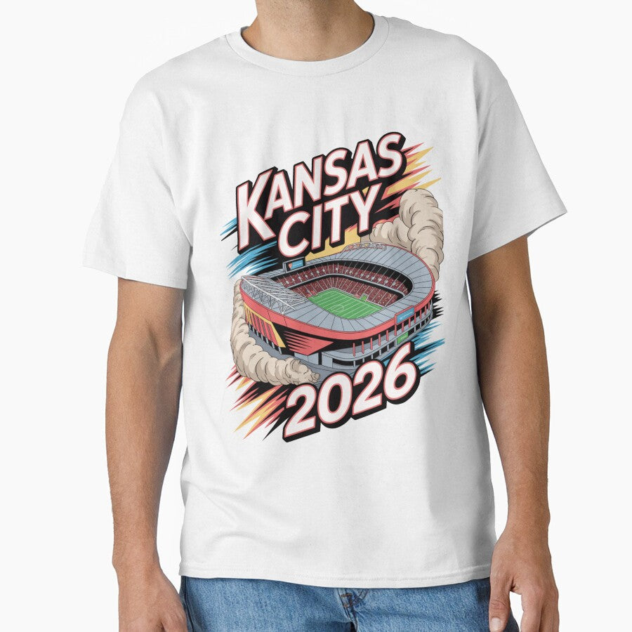 Kansas City 2026 Arrowhead Stadium Football T-Shirt V20 by DarylWelsh2024 Unisex T-shirt, Sweatshirt, Hoodie, Long Sleeve Tee - T-Shirt, Sweatshirt, Hoodie