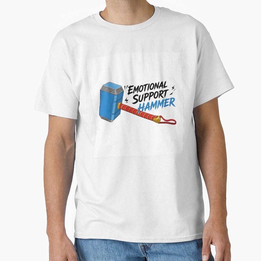 Thors Emotional Support Hammer by zakvisuals Unisex T-shirt, Sweatshirt, Hoodie, Long Sleeve Tee - T-Shirt, Sweatshirt, Hoodie