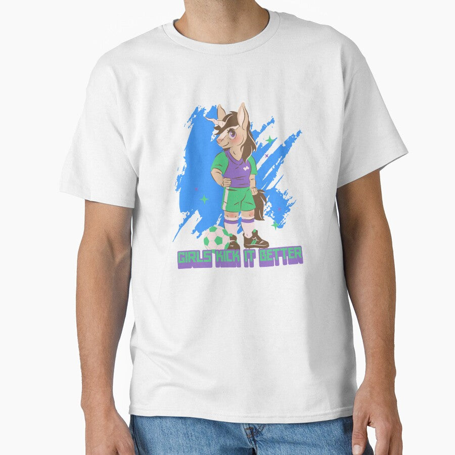 Girls kick it better soccer girl player by RokuCreations Unisex T-shirt, Sweatshirt, Hoodie, Long Sleeve Tee - T-Shirt, Sweatshirt, Hoodie
