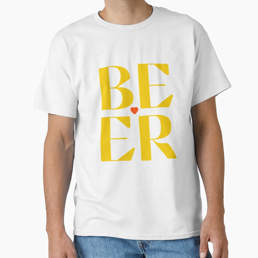 Beer and Heart - Love Beer by Marcela872020 Unisex T-shirt, Sweatshirt, Hoodie, Long Sleeve Tee - T-Shirt, Sweatshirt, Hoodie