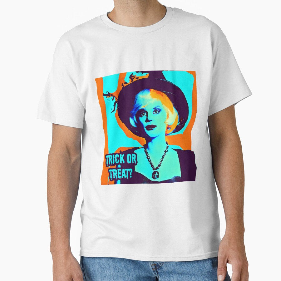 Trick or Treat? Halloween Pop Art Style by OzzFrequency Unisex T-shirt, Sweatshirt, Hoodie, Long Sleeve Tee - T-Shirt, Sweatshirt, Hoodie
