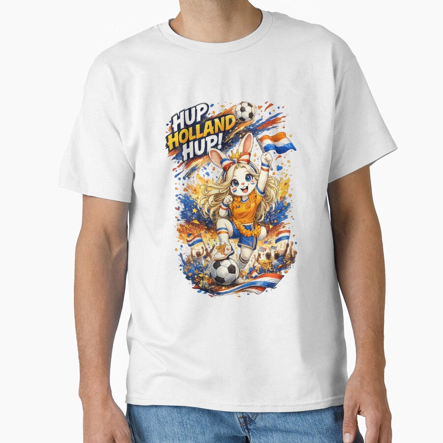 Hup Holland Hup Cute Bunny Soccer Fan World Cup 2026 by AnyMar2023 Unisex T-shirt, Sweatshirt, Hoodie, Long Sleeve Tee - T-Shirt, Sweatshirt, Hoodie