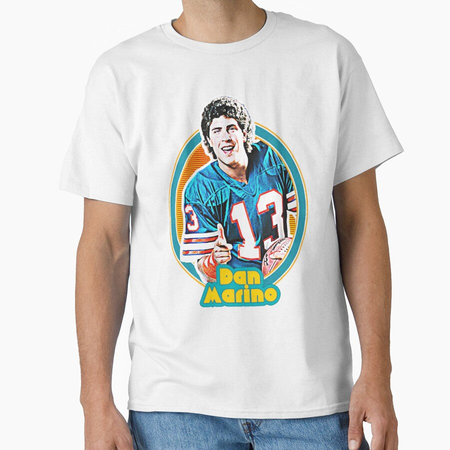 Dan Marino Retro 80s Football by FantomuArtbox Unisex T-shirt, Sweatshirt, Hoodie, Long Sleeve Tee - T-Shirt, Sweatshirt, Hoodie