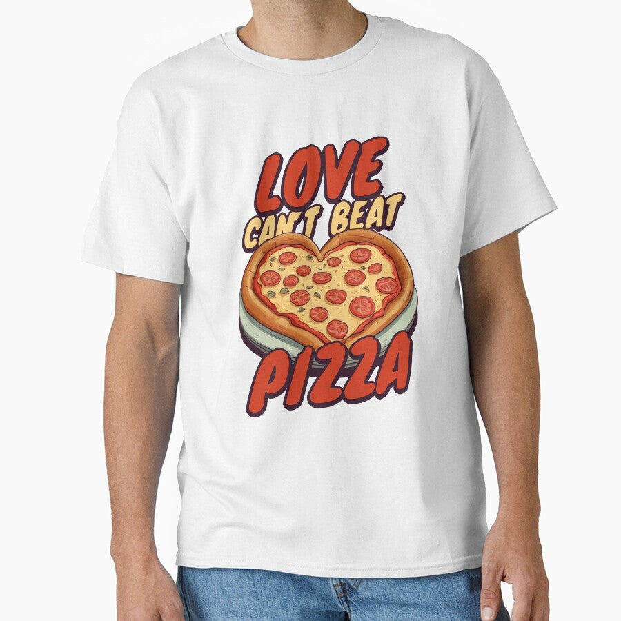 Funny Humor Pizza Lover Pizza Eater Love Can't Beat Pizza by fantasticdesign Unisex T-shirt, Sweatshirt, Hoodie, Long Sleeve Tee - T-Shirt, Sweatshirt, Hoodie