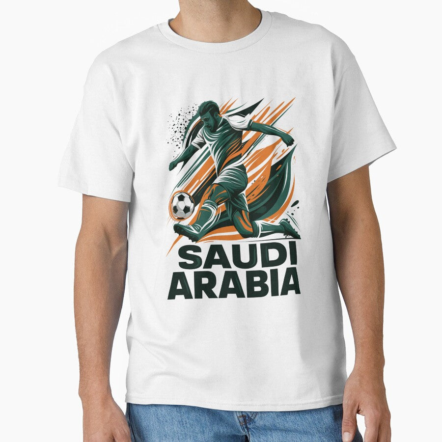 Saudi Arabia Soccer by StudioRedKoala Unisex T-shirt, Sweatshirt, Hoodie, Long Sleeve Tee - T-Shirt, Sweatshirt, Hoodie