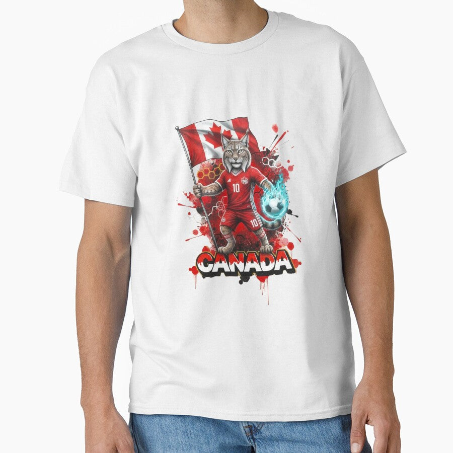 Canada Soccer World Cup 2026 - Lynx Mascot Canadian Pride - Les Rouges by Inkwell grove Unisex T-shirt, Sweatshirt, Hoodie, Long Sleeve Tee - T-Shirt, Sweatshirt, Hoodie