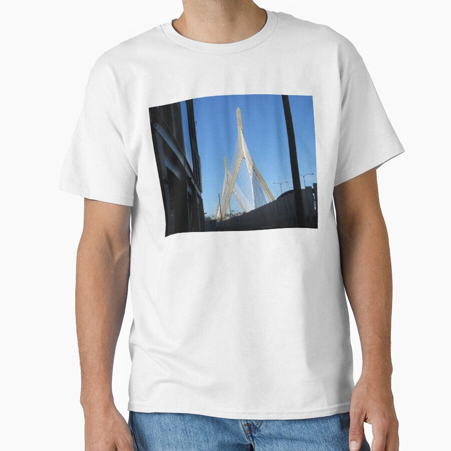Modern Bridge, Modern Architecture, Boston, Massachusetts by lenspiro Unisex T-shirt, Sweatshirt, Hoodie, Long Sleeve Tee - T-Shirt, Sweatshirt, Hoodie