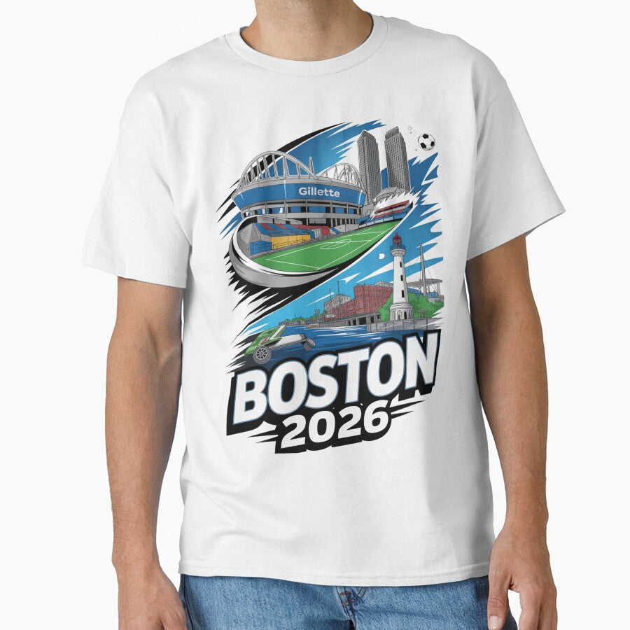 Boston 2026 New England Soccer Souvenir T-Shirt V19 by DarylWelsh2024 Unisex T-shirt, Sweatshirt, Hoodie, Long Sleeve Tee - T-Shirt, Sweatshirt, Hoodie