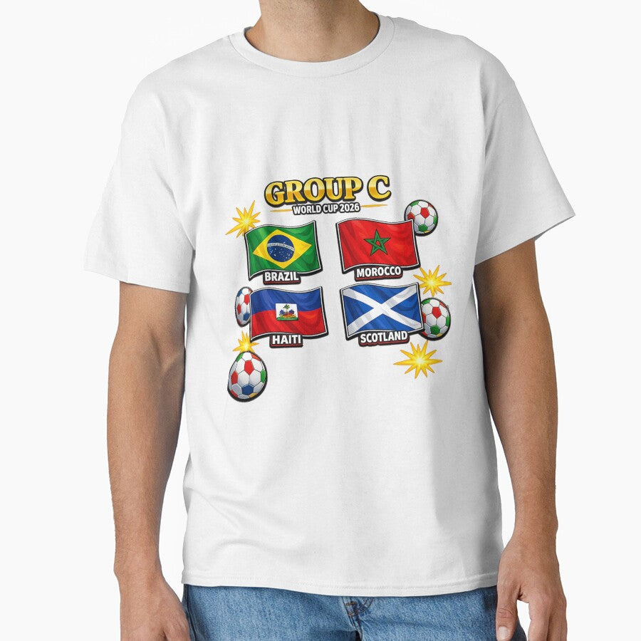 GroupCWorldCup2026FlagsDesign by Andromedaseeds Unisex T-shirt, Sweatshirt, Hoodie, Long Sleeve Tee - T-Shirt, Sweatshirt, Hoodie