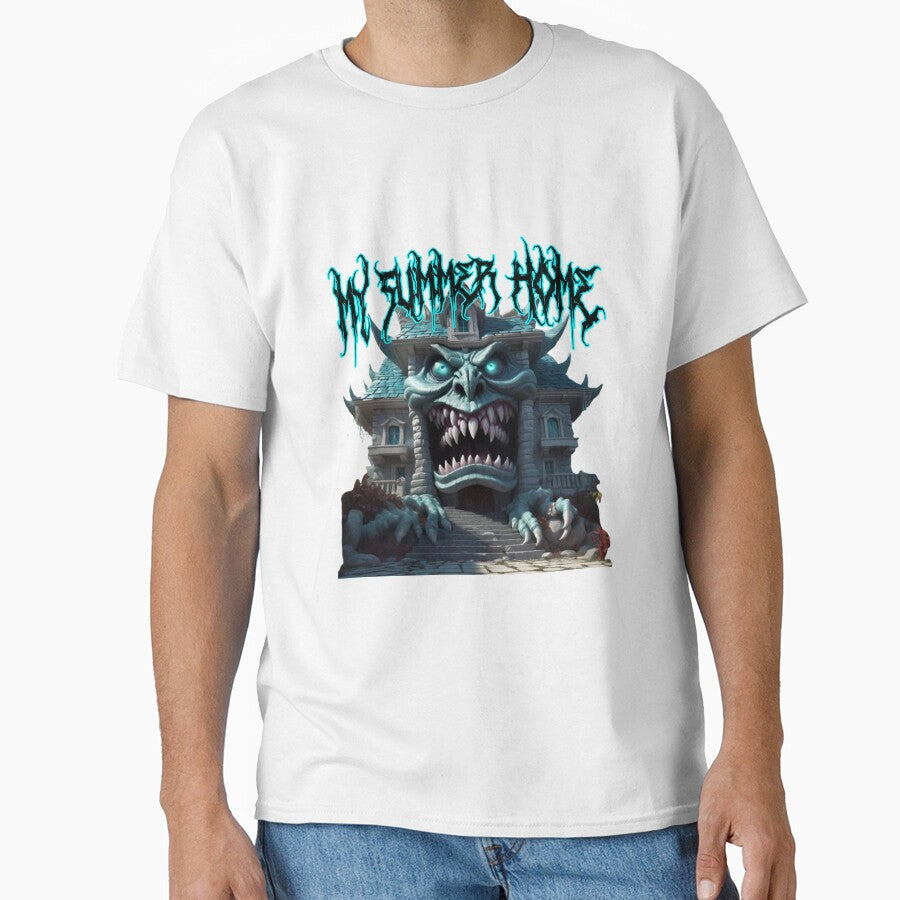 Creepy Scary Funny Monster House "My Summer Home" by EmeraldCauldren Unisex T-shirt, Sweatshirt, Hoodie, Long Sleeve Tee - T-Shirt, Sweatshirt, Hoodie
