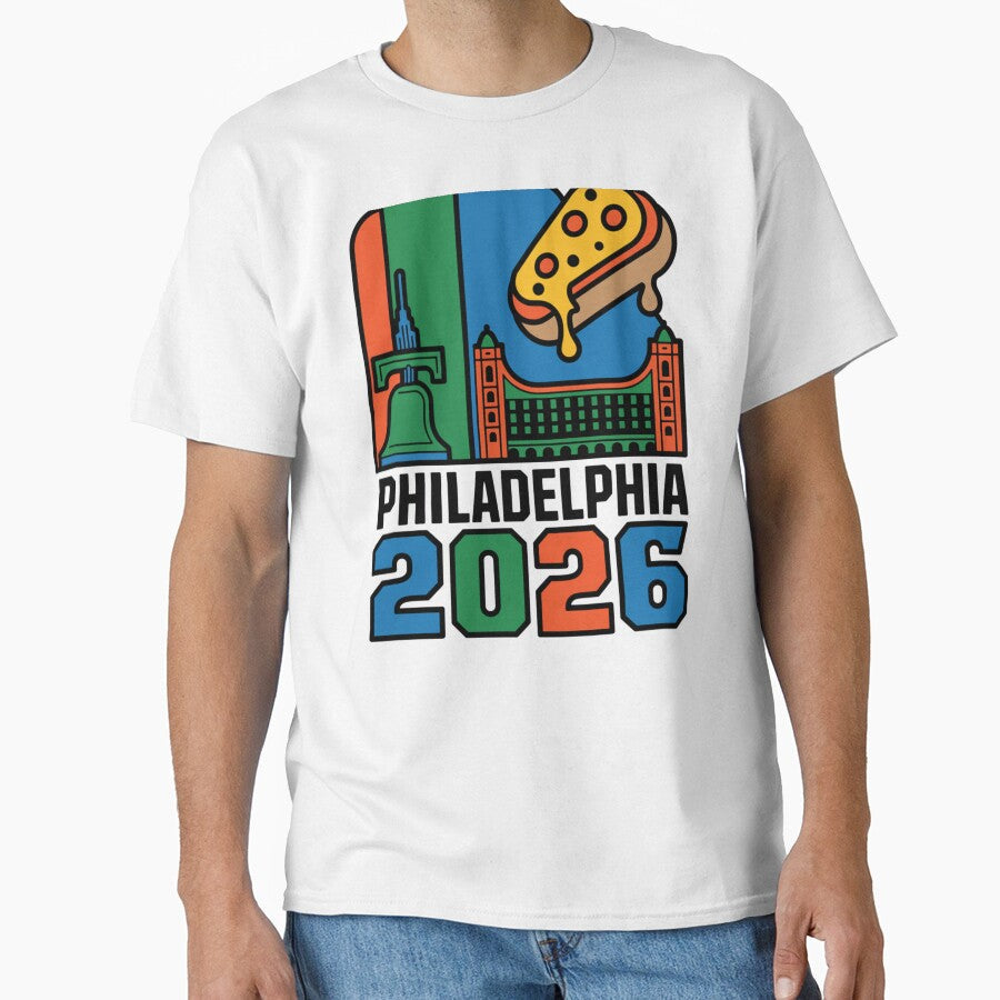 Philadelphia 2026 Liberty Bell Stadium Cheesesteak T-Shirt V20 by DarylWelsh2024 Unisex T-shirt, Sweatshirt, Hoodie, Long Sleeve Tee - T-Shirt, Sweatshirt, Hoodie
