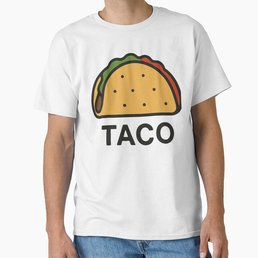 Minimal Taco Line Art | Funny Cute Taco Shirt by Dokak Shop Unisex T-shirt, Sweatshirt, Hoodie, Long Sleeve Tee - T-Shirt, Sweatshirt, Hoodie