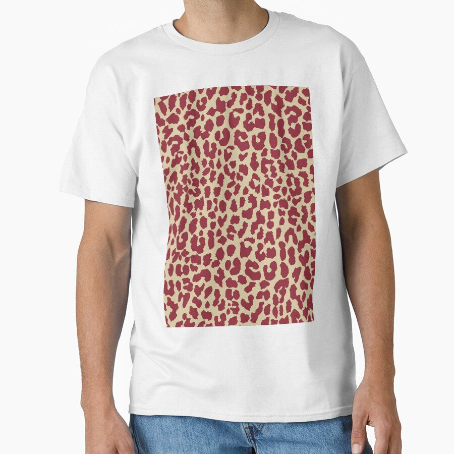 Red Gold Cheetah Print by ec0naway Unisex T-shirt, Sweatshirt, Hoodie, Long Sleeve Tee - T-Shirt, Sweatshirt, Hoodie