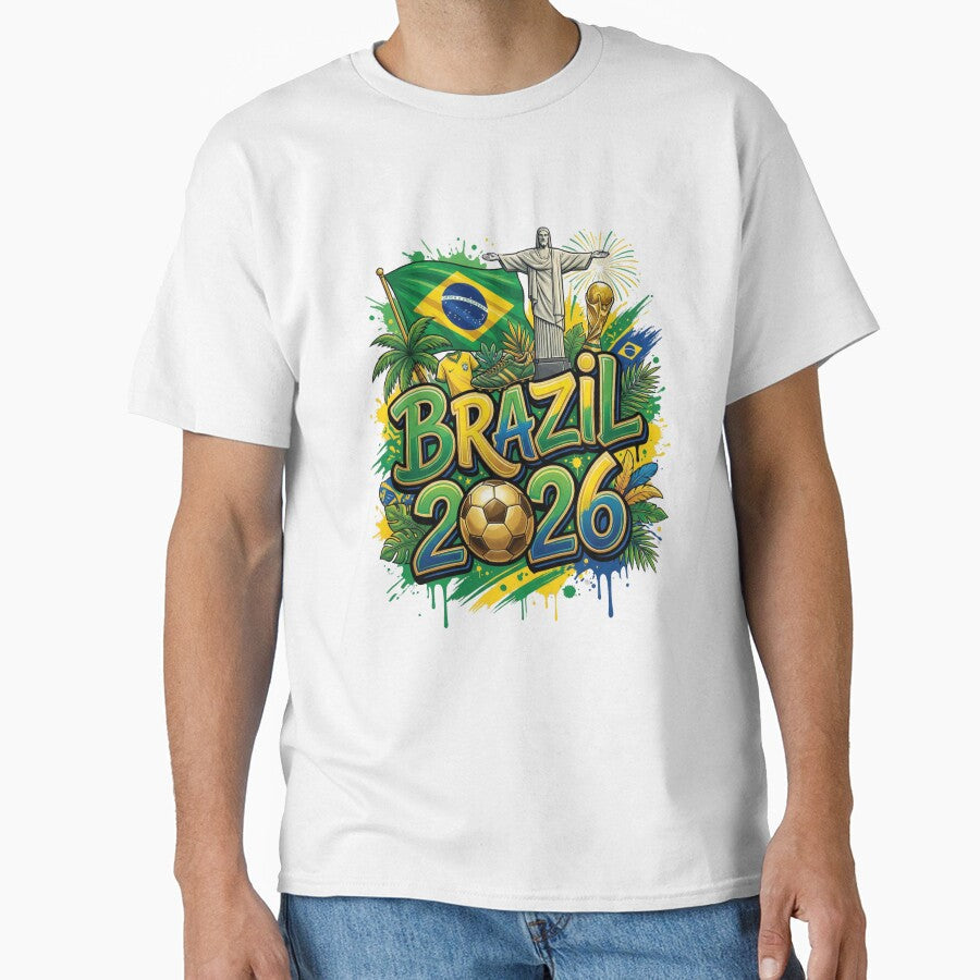 Brazil World Cup 2026 Football Legacy by Not Hugo Unisex T-shirt, Sweatshirt, Hoodie, Long Sleeve Tee - T-Shirt, Sweatshirt, Hoodie