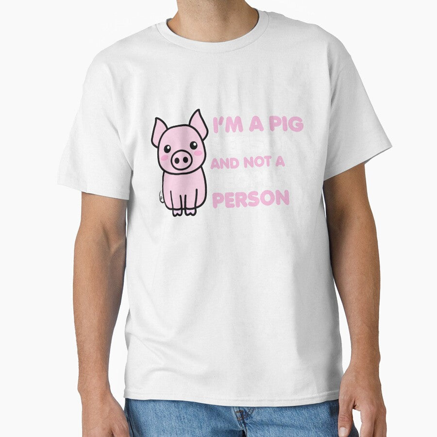 I am a pig person and not a people person by 23mangoes Unisex T-shirt, Sweatshirt, Hoodie, Long Sleeve Tee - T-Shirt, Sweatshirt, Hoodie