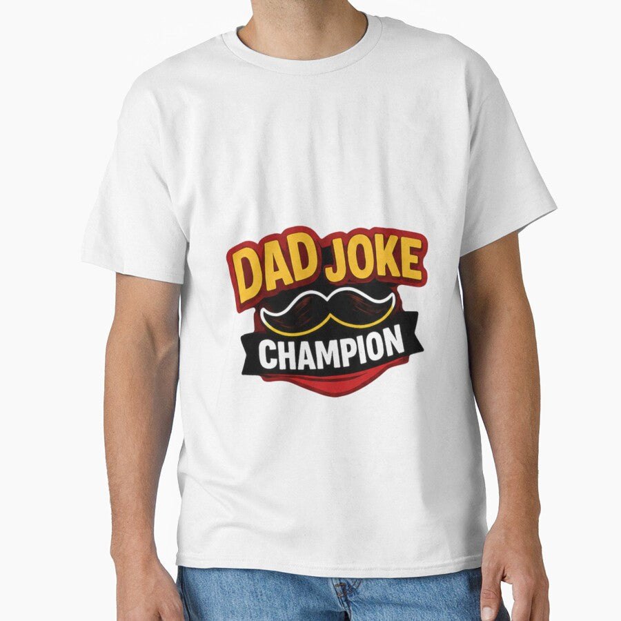 Dad Joke Champion Funny Dad Sticker | Meme Father Design by PoojaArtLab Unisex T-shirt, Sweatshirt, Hoodie, Long Sleeve Tee - T-Shirt, Sweatshirt, Hoodie