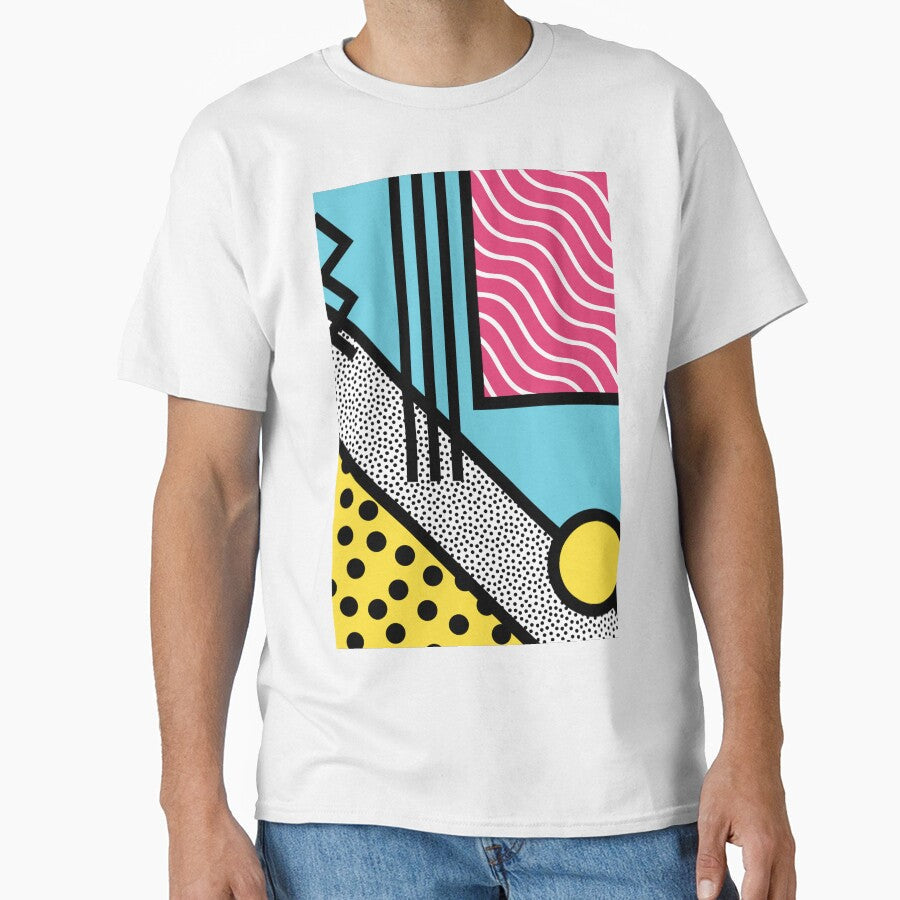 Abstract 80s memphis pop art style graphics by UDDesign Unisex T-shirt, Sweatshirt, Hoodie, Long Sleeve Tee - T-Shirt, Sweatshirt, Hoodie