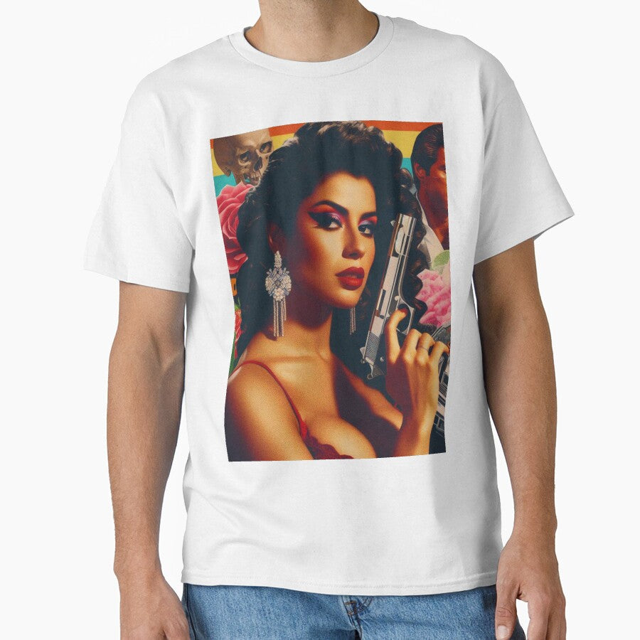 Retrowave Action Woman by PulpVintage Unisex T-shirt, Sweatshirt, Hoodie, Long Sleeve Tee - T-Shirt, Sweatshirt, Hoodie