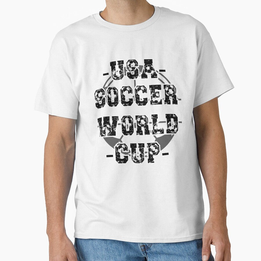 USA World Cup Soccer Grunge Design by PeteLawliiet Unisex T-shirt, Sweatshirt, Hoodie, Long Sleeve Tee - T-Shirt, Sweatshirt, Hoodie